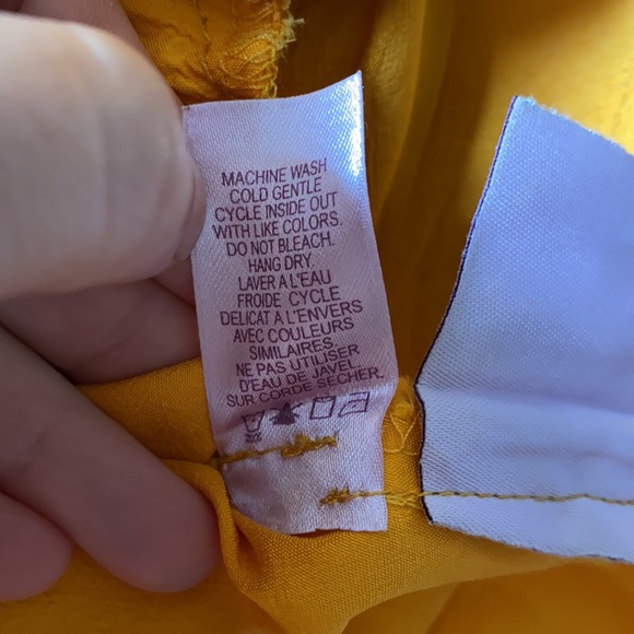 Calypso bright yellow-orange silk dress - Picture 7 of 7